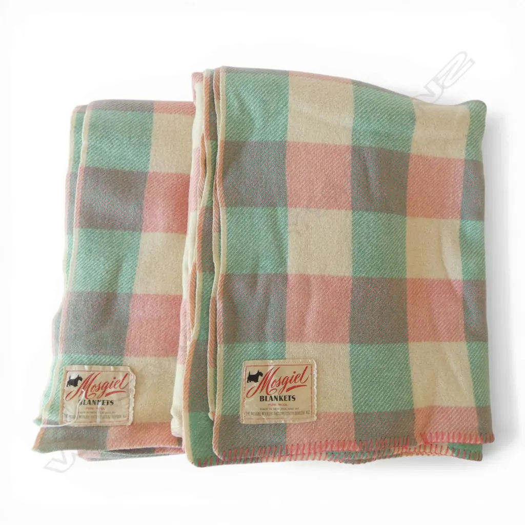 PR WOOL BLANKETS BY MOSGIEL DUNEDIN - some faults Image 1++
