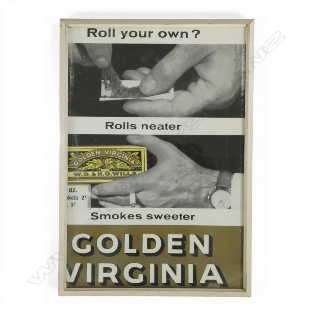 VINTAGE GOLDEN VIRGINIA CIGARETTES ADVERTISEMENT 380x255mm Image 1++