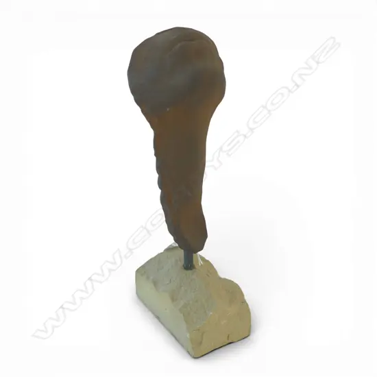 SCUPTURE, COMPOSITE MATERIAL ON STONE BASE H.290mm