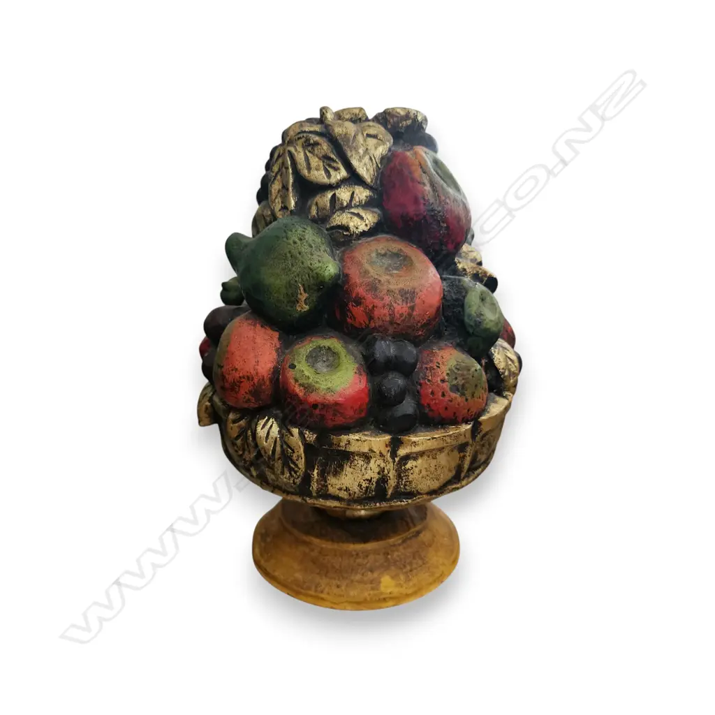 CARVED WOODEN FRUIT BOWL 330h. mm Image 1++