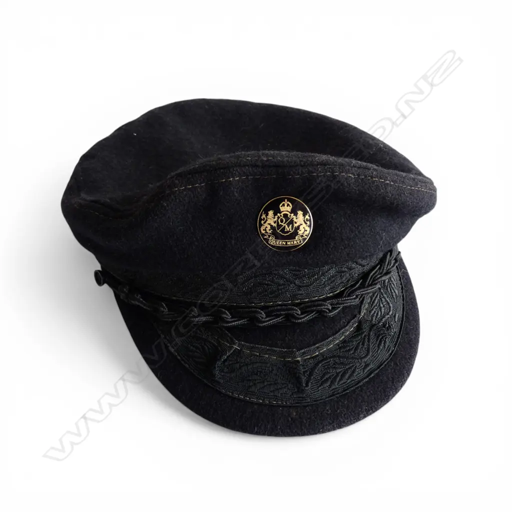 VINTAGE CAP HAT 'QUEEN MARY' ENAMEL BADGED  Image 1++