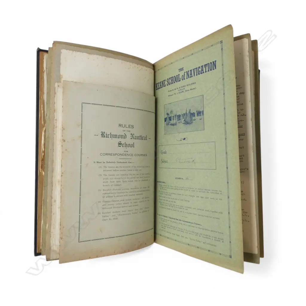 VINTAGE/ANTIQUE BOOKLET OF NAUTICAL/NAVIGATION REFERENCE OF MOSTLY N.Z. etc  Image 1++