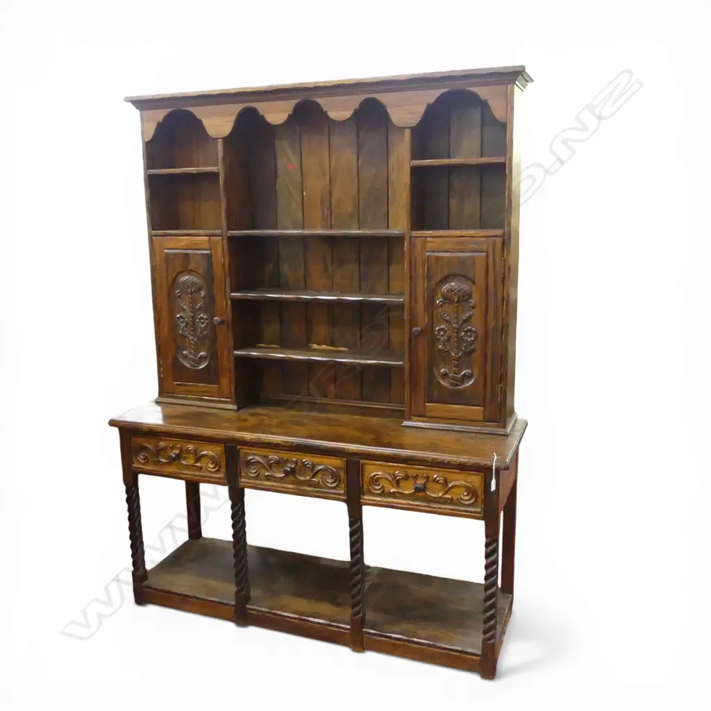 KITCHEN DRESSER hand adzed finish 1450x450x1905mm Image 1++