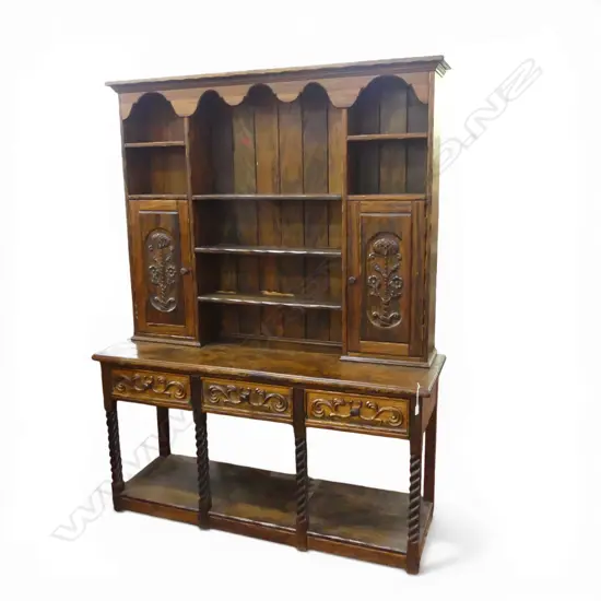 KITCHEN DRESSER hand adzed finish 1450x450x1905mm