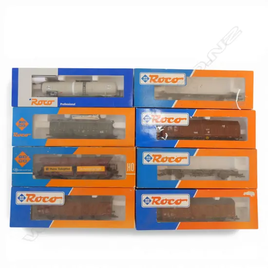 8 ASST. BOXED HO DB ROCO WAGONS ...