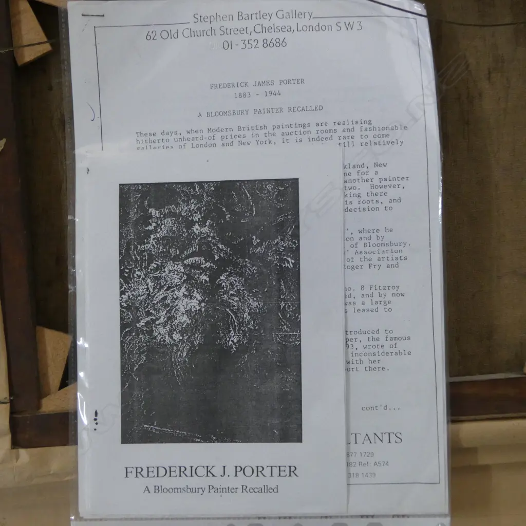 FREDERICK PORTER, STILL LIFE WITH FRUIT, OIL ON CANVAS IN ORIGINAL FRAME, 350 X 420mm (unsigned) Image 1++