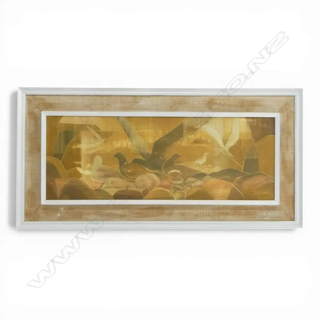 JOAN LINDSEY, SEABIRDS, OIL, 245x680mm Image 1++