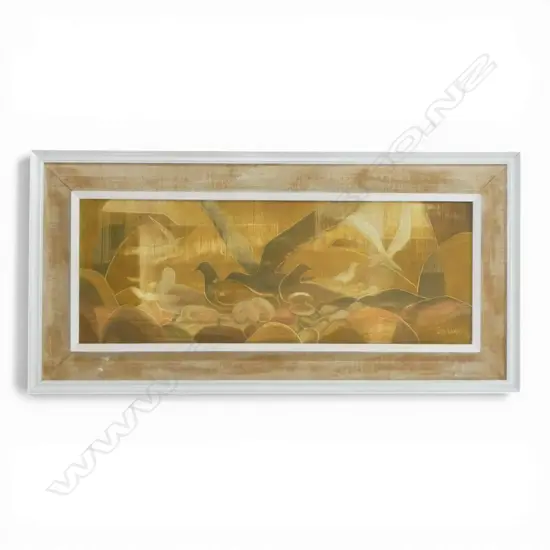 JOAN LINDSEY, SEABIRDS, OIL, 245x680mm