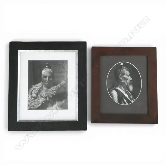 ROBIN MORRISON, MAORI CHIEFS 'AHANA TE RAHUI' + ONE OTHER, SILVER GELATIN PRINTS OF PAINTINGS BY GOLDIE, 210 x 165mm