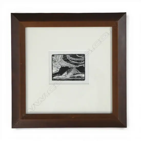 HERBERT TORNQUIST (1897-1969) PARUA BAY, WOOD ENGRAVING 90x110mm