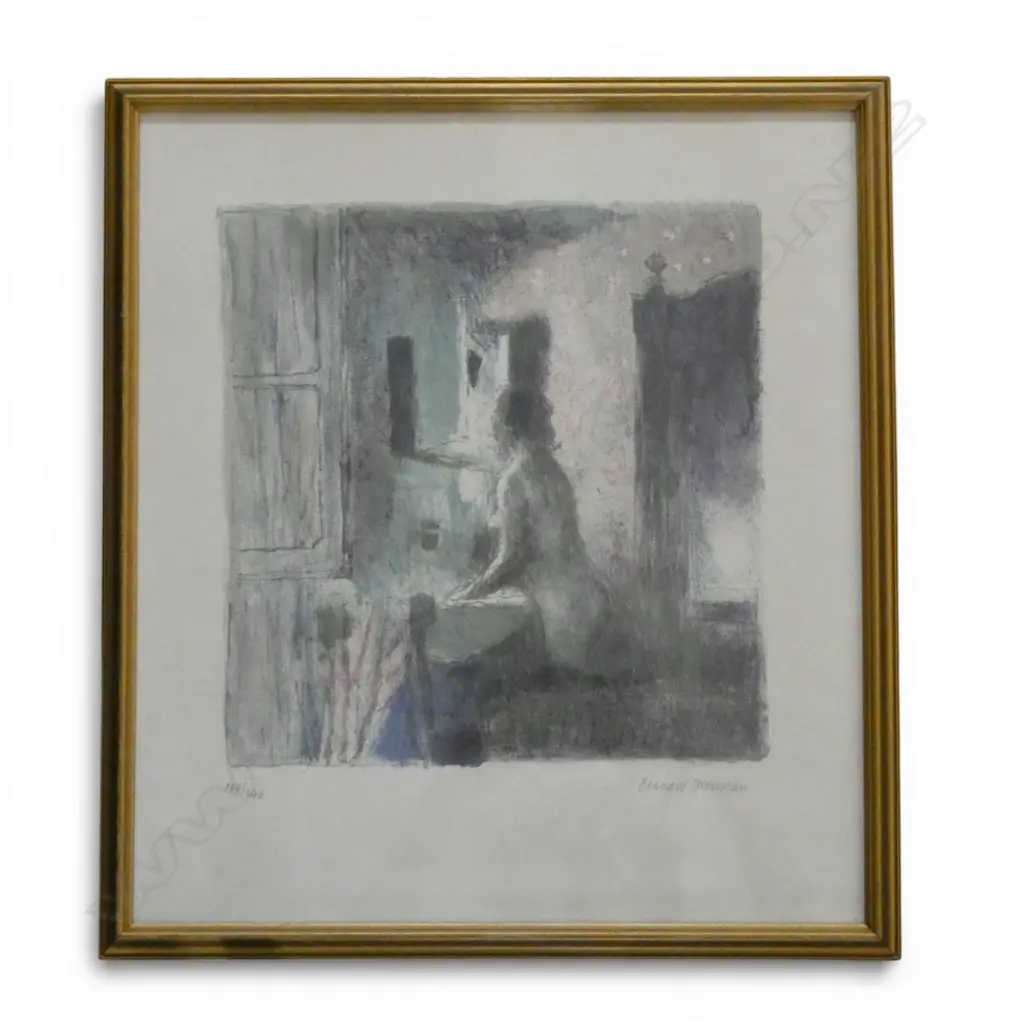 BERNARD DUNSTON RA (1920-2017) STANDING NUDE, LITHOGRAPH 194/240mm SIGNED 310x295mm Image 1++