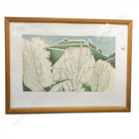 CLAUDIA POND EYLEY 'MOUNT EDEN LANDSCAPE' SCREENPRINT 37/107 1995 540x750mm