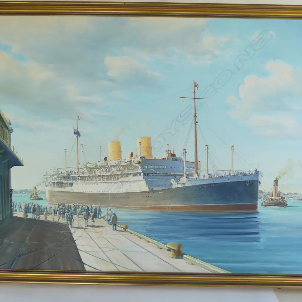 RICHARD BAKER, MARITIME OIL ON CANVAS, SIGNED 1992, 750x1050mm Image 1++