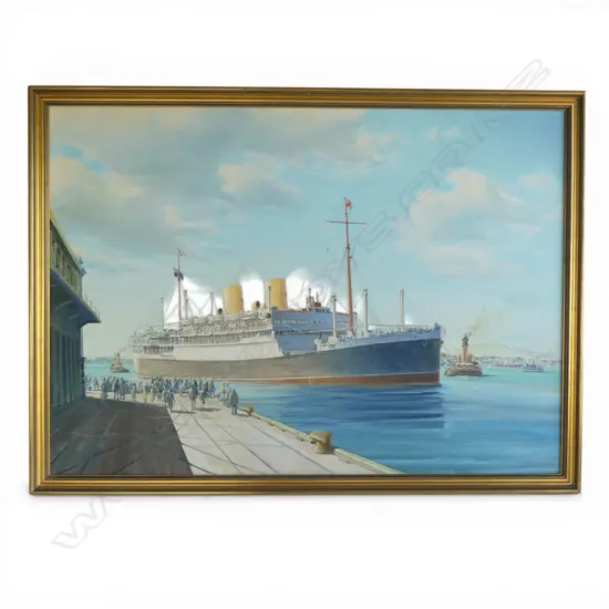 RICHARD BAKER, MARITIME OIL ON CANVAS, SIGNED 1992, 750x1050mm