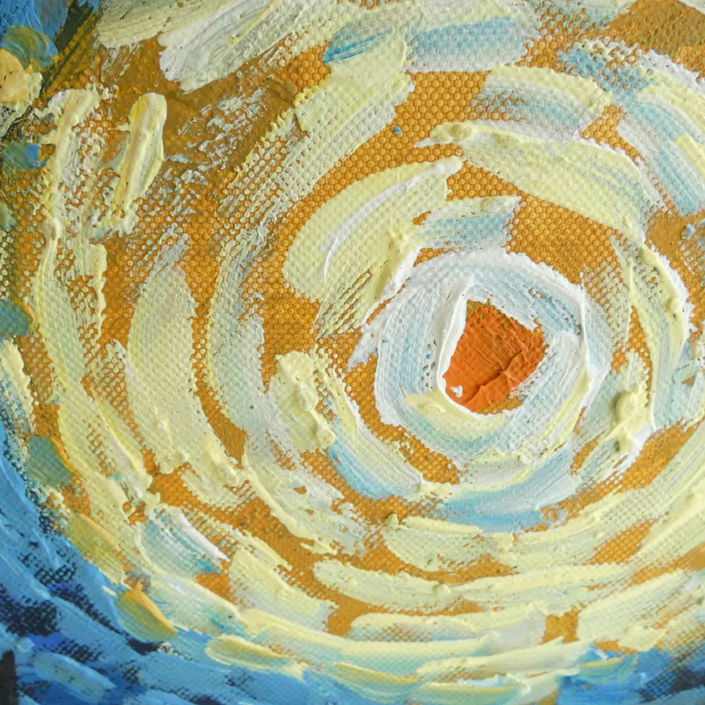 SIGNED ACRYLIC ON CANVAS AFTER VAN GOGH STARRY NIGHT 925x1220mm  Image 1++