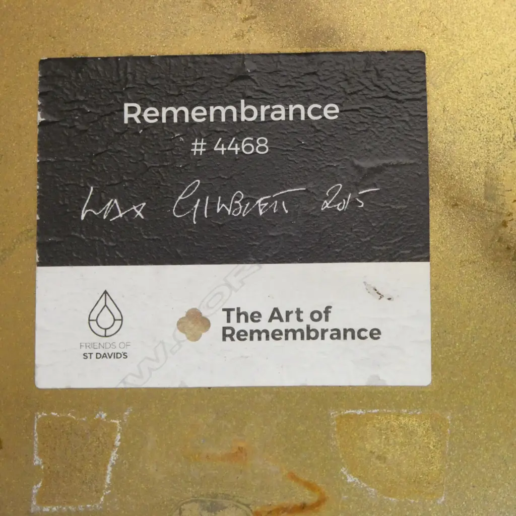 MAX GIMBLETT 'REMEMBRANCE' #4468 2015 250x250mm - some wear Image 1++
