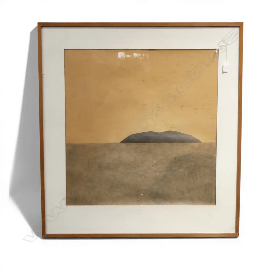 GEOFFREY TUNE 'GULF' GRAPHITE ON PAPER, 560x550mm foxing mostly on back of glass Image 1++