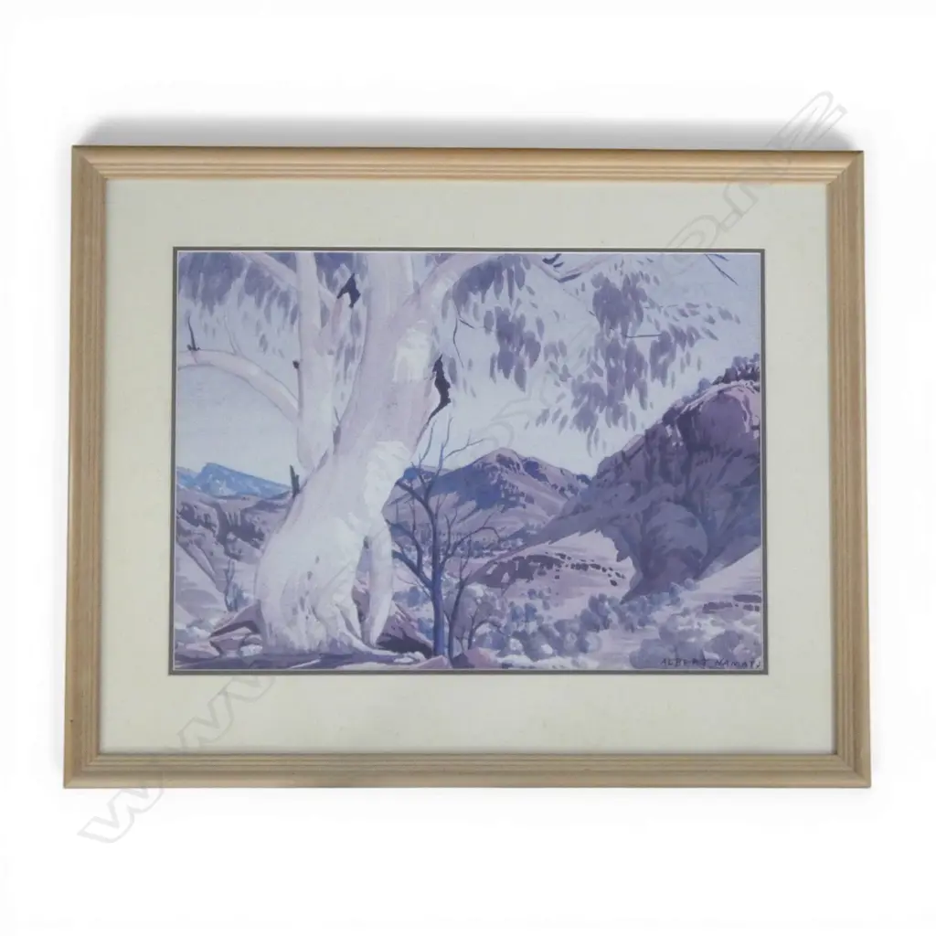 ALBERT NAMATJIRA 'GUMS, CENTRAL AUSTRALIA' PRINT 430x600mm Image 1++