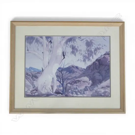 ALBERT NAMATJIRA 'GUMS, CENTRAL AUSTRALIA' PRINT 430x600mm
