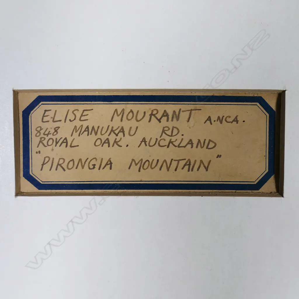 Elise Mourant (1921-1990) 'Pirongia Mountain', Image 1++