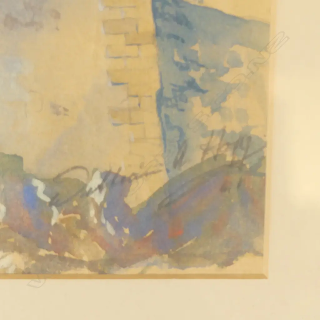 SIGNED WATERCOLOR PAINTING, LIGHTHOUSE SCENE,250 x 170mm Image 1++