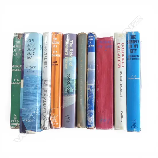 TEN VINTAGE NZ BOOKS – WELLINGTON, GOLDFIELDS, NZERS, FARTHEST SOUTH ETC
