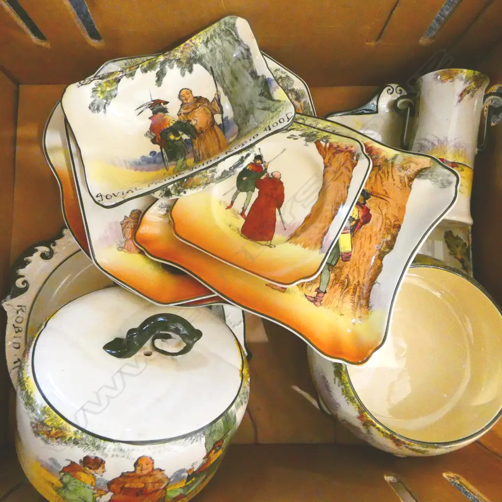 ASST. ROYAL DOULTON 'UNDER THE GREENWOOD TREE' CHINA some faults Image 1++