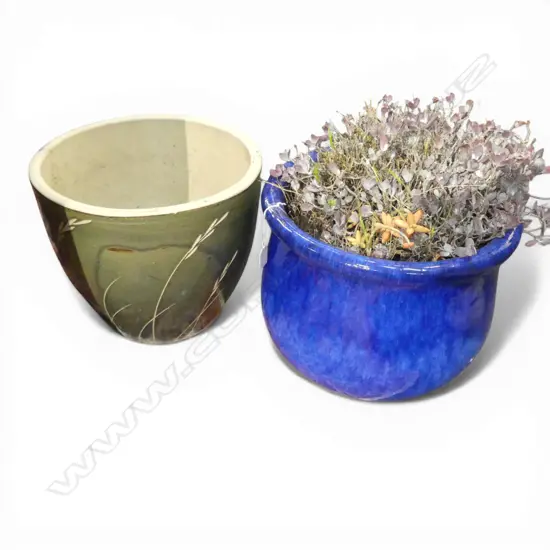 2 GLAZED GARDEN POTS H.320mm 1 AF