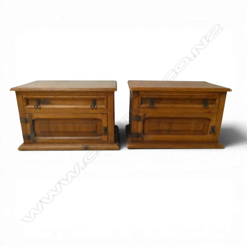 PR BEDSIDE CABINETS 630x400x400mm RECYCLED TIMBER Image 1++