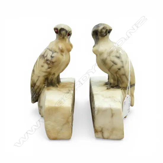 PR VINTAGE MARBLE BIRD BOOKENDS AF H.150mm