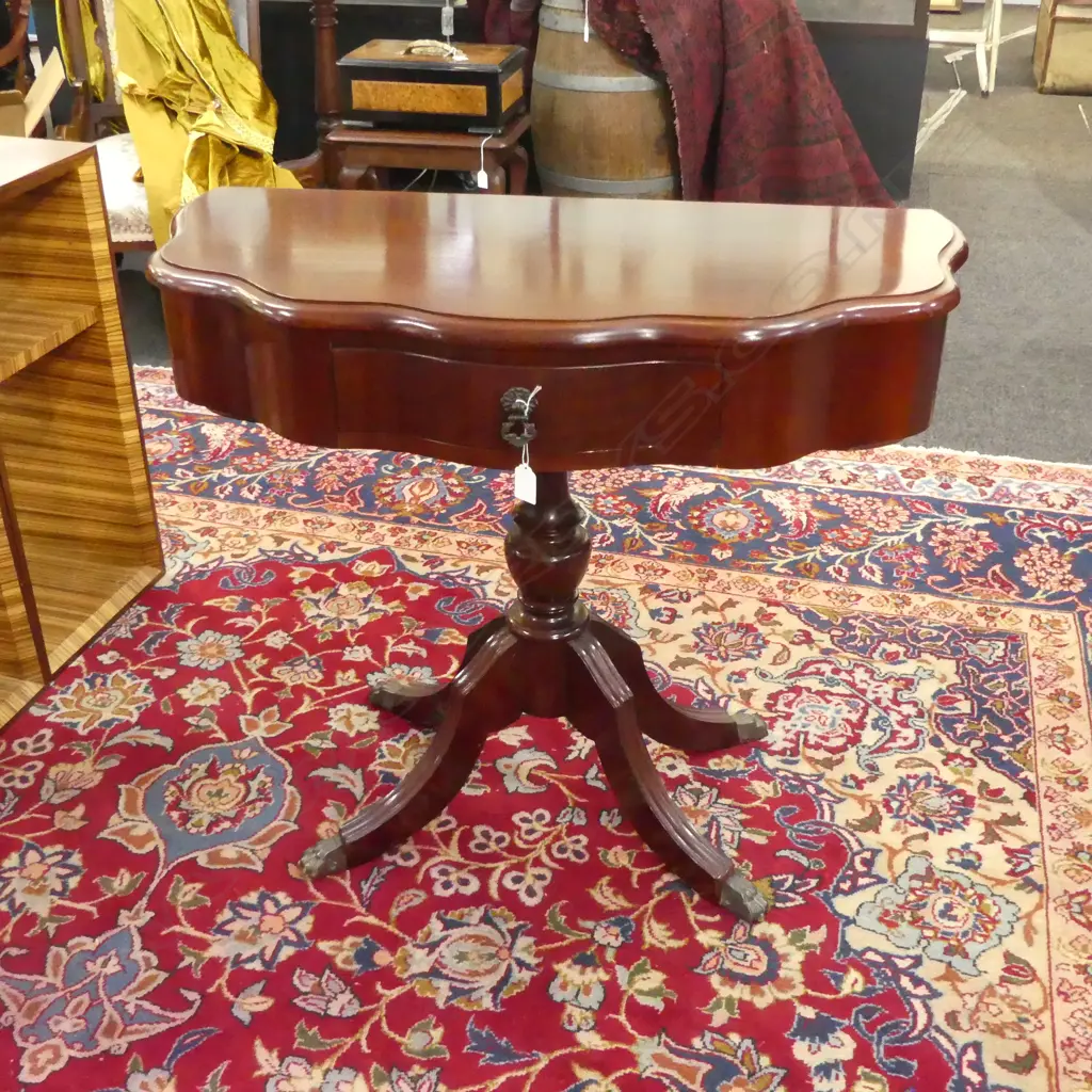 MAHOGANY HALL TABLE 830x400x660mm Image 1++