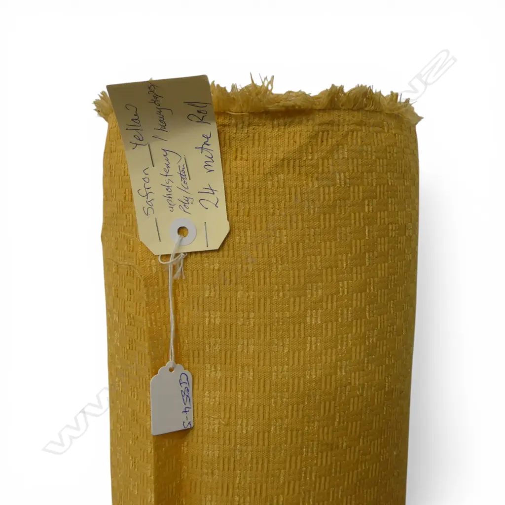 FABRIC BOLT; SAFFRON YELLOW,  UPHOLSTERY / HEAVY DRAPES, 24M ROLL Image 1++