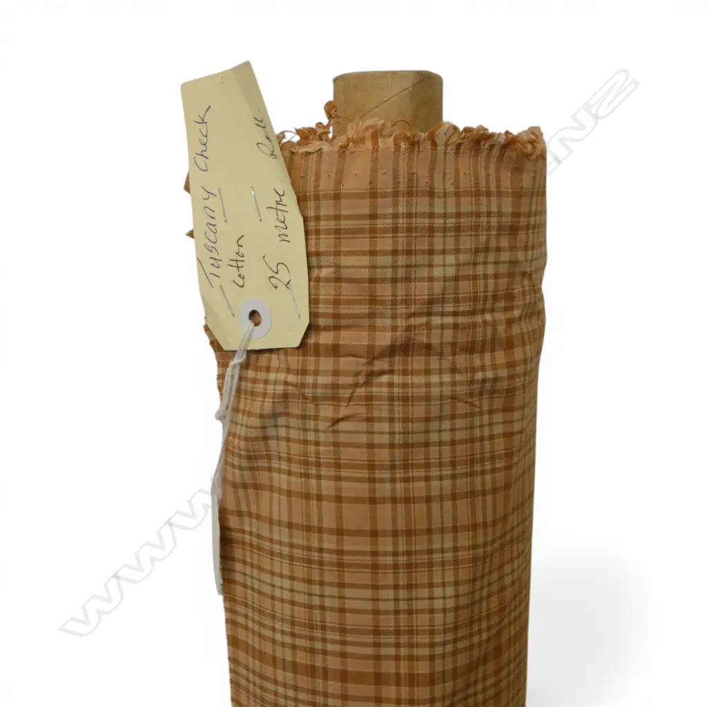 FABRIC BOLT; TUSCANY CHECK, COTTON, 25M ROLL Image 1++