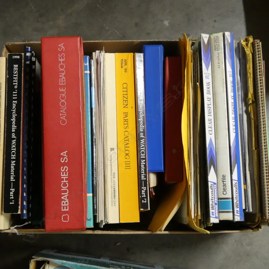 BOX OF WATCH BOOKS & CATALOGUES Image 1++