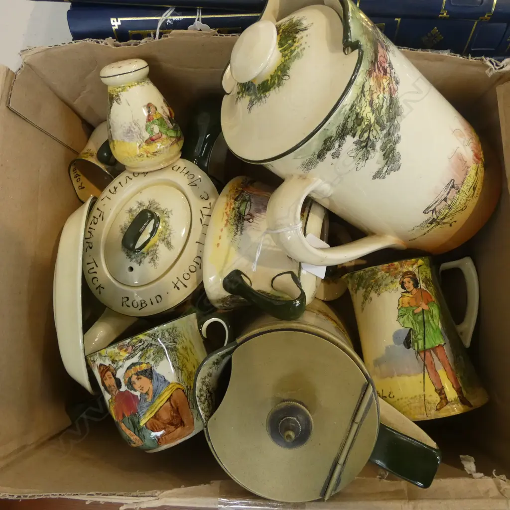 ASST. ROYAL DOULTON 'UNDER THE GREENWOOD TREE' CHINA some faults Image 1++