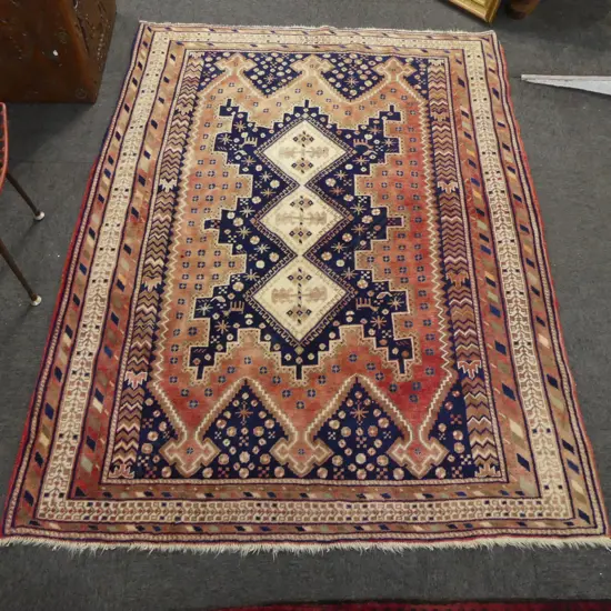HAND KNOTTED ALL WOOL AFSHAR RUG 2050x1550mm