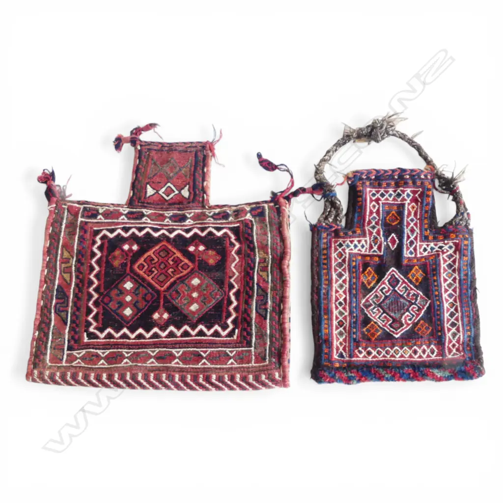 2 WOVEN SALT BAGS Iranian? Image 1++