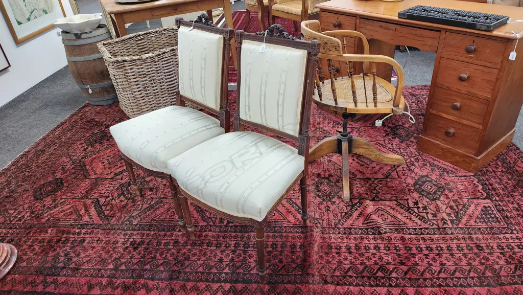 PR FRENCH EMPIRE STYLE VINTAGE BEDROOM CHAIRS H930MM Image 1++