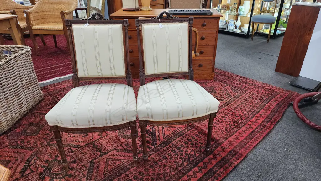 PR FRENCH EMPIRE STYLE VINTAGE BEDROOM CHAIRS H930MM Image 1++