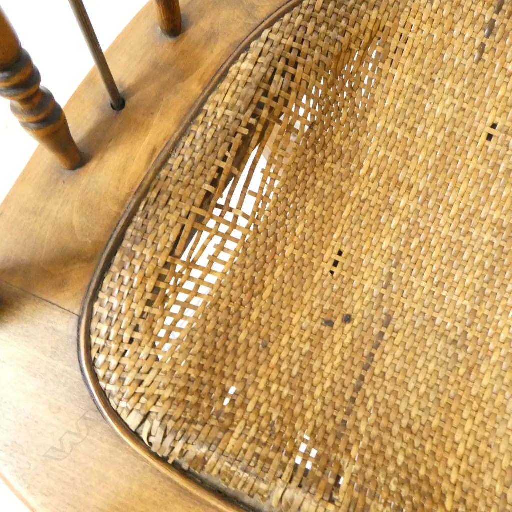 REVOLVING CAPTAINS CHAIR wicker seat needs repair H.825mm Image 1++