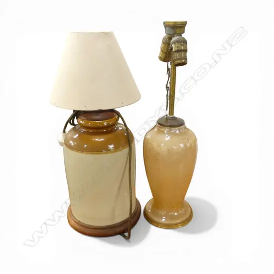 2 TABLE LAMPS H.530mm - CROCK & GLASS