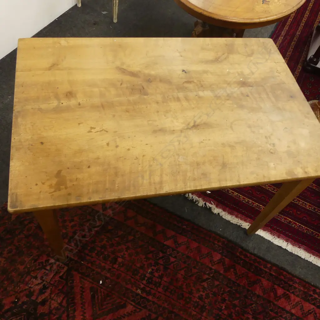 FRENCH KITCHEN TABLE single drawer, top marked 1075x710x735mm Image 1++