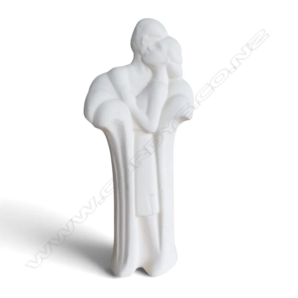 ART DECO CERAMIC STATUE, LOVING COUPLE, H.300mm Image 1++