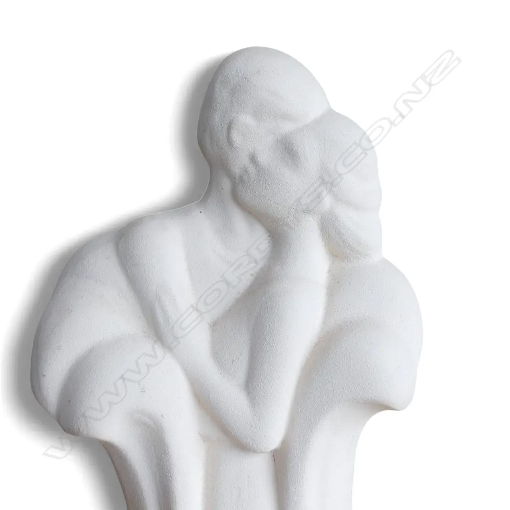 ART DECO CERAMIC STATUE, LOVING COUPLE, H.300mm Image 1++