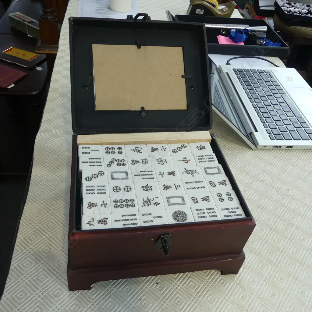 MAH JONG SET, BOXED W.215mm Image 1++