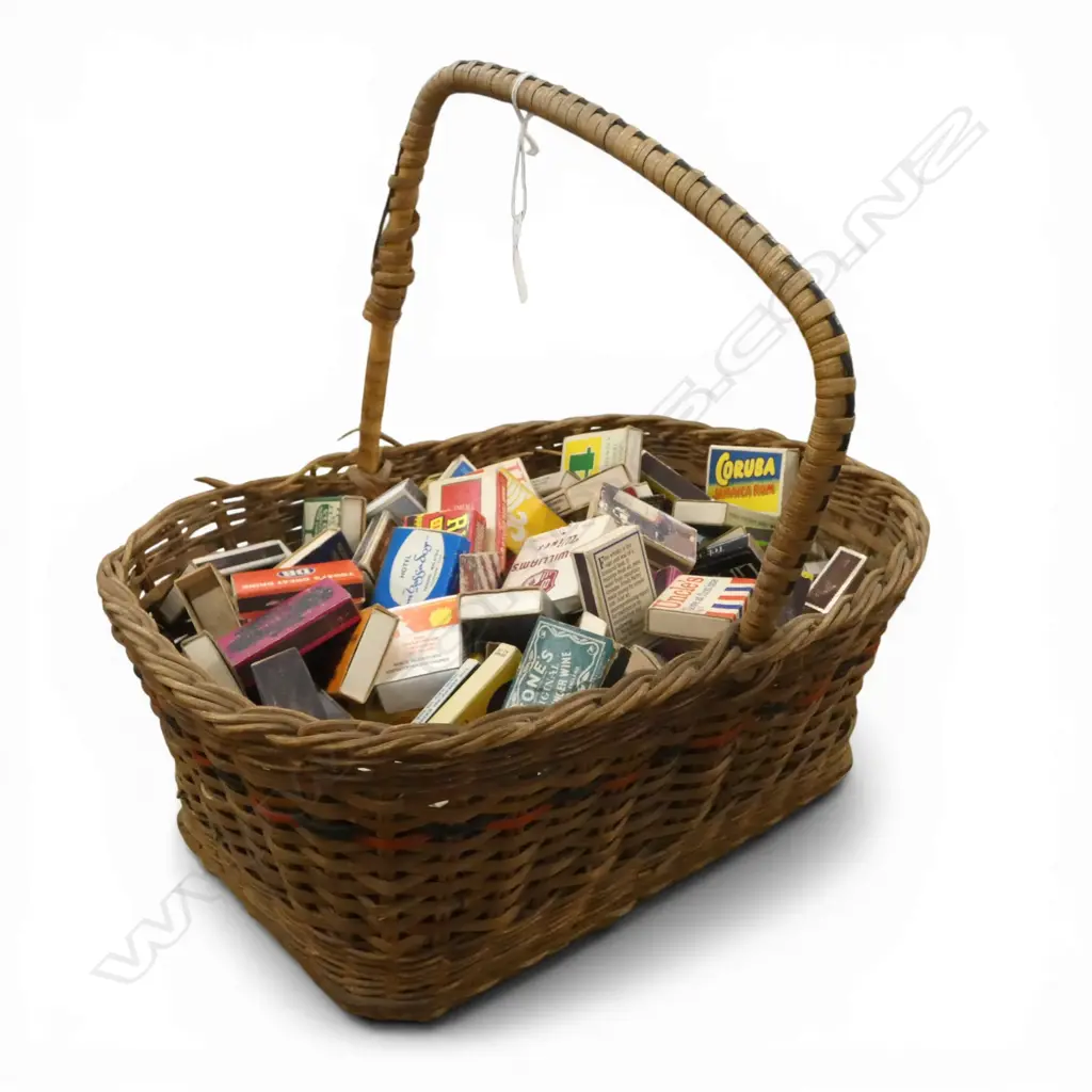 BASKET OF ASST. MATCH BOXES Image 1++