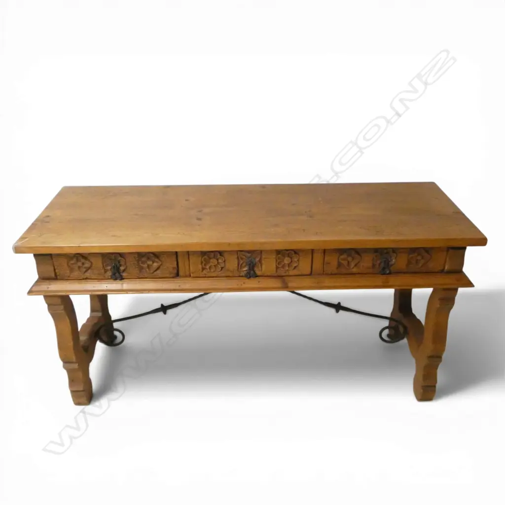 RUSTIC CONSOLE TABLE w. STRETCHER BASE Image 1++