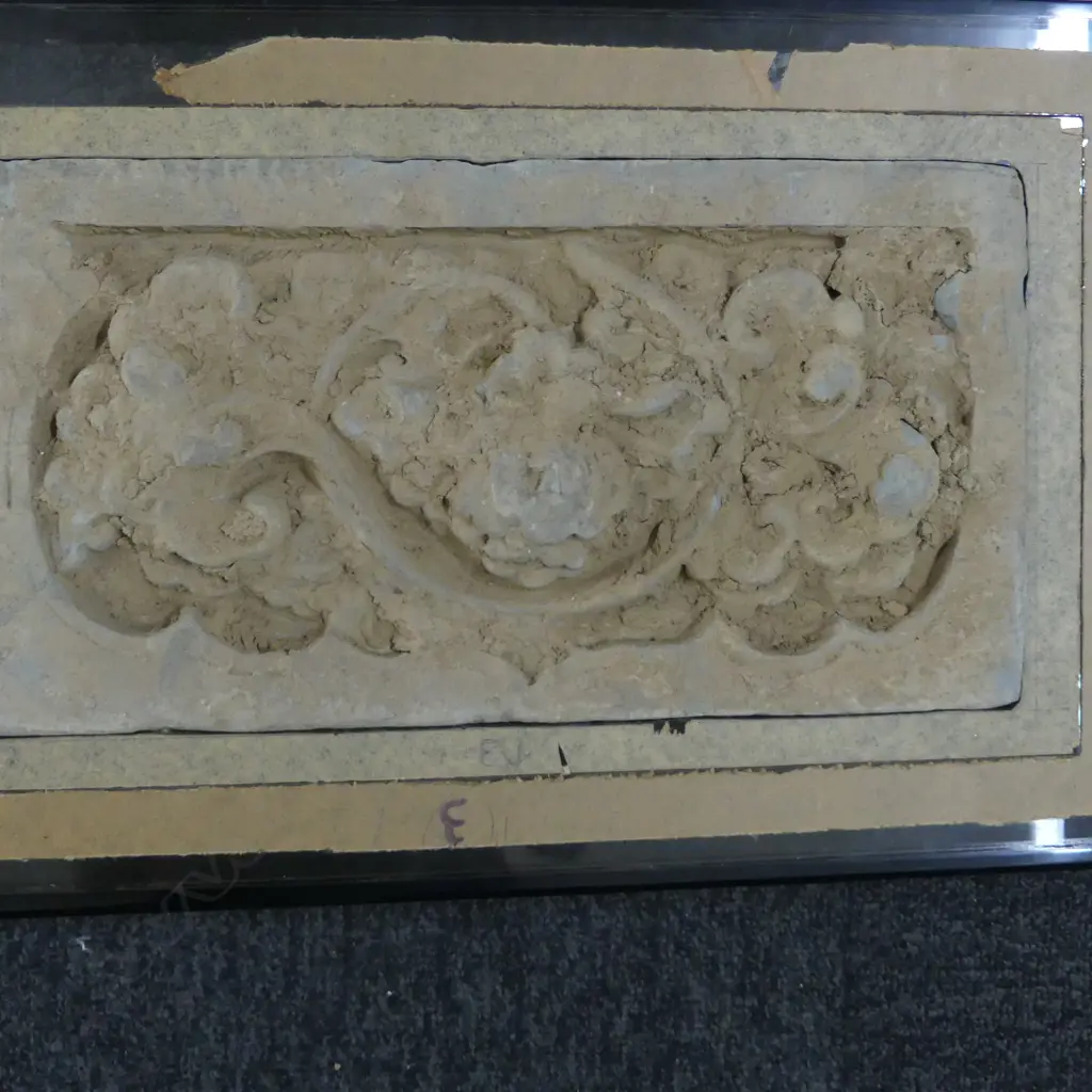 PR ORIENTAL CERAMIC PANELS 190x370mm (310x490mm overall) 1 FRAMED CRACKED Image 1++