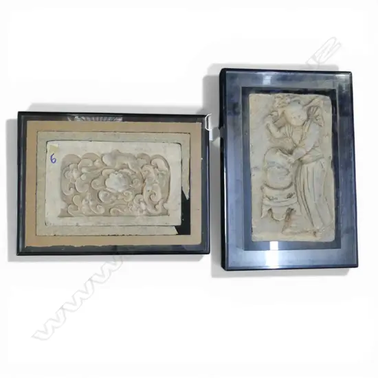 2 ORIENTAL CERAMIC PANELS 180x290 / 330x190mm