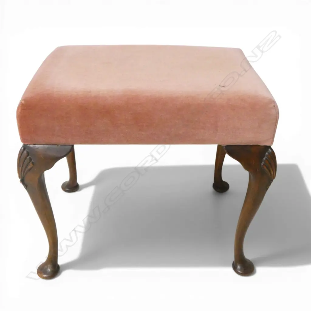 GEO STYLE PINK VELVET TOPPED STOOL H470MM Image 1++